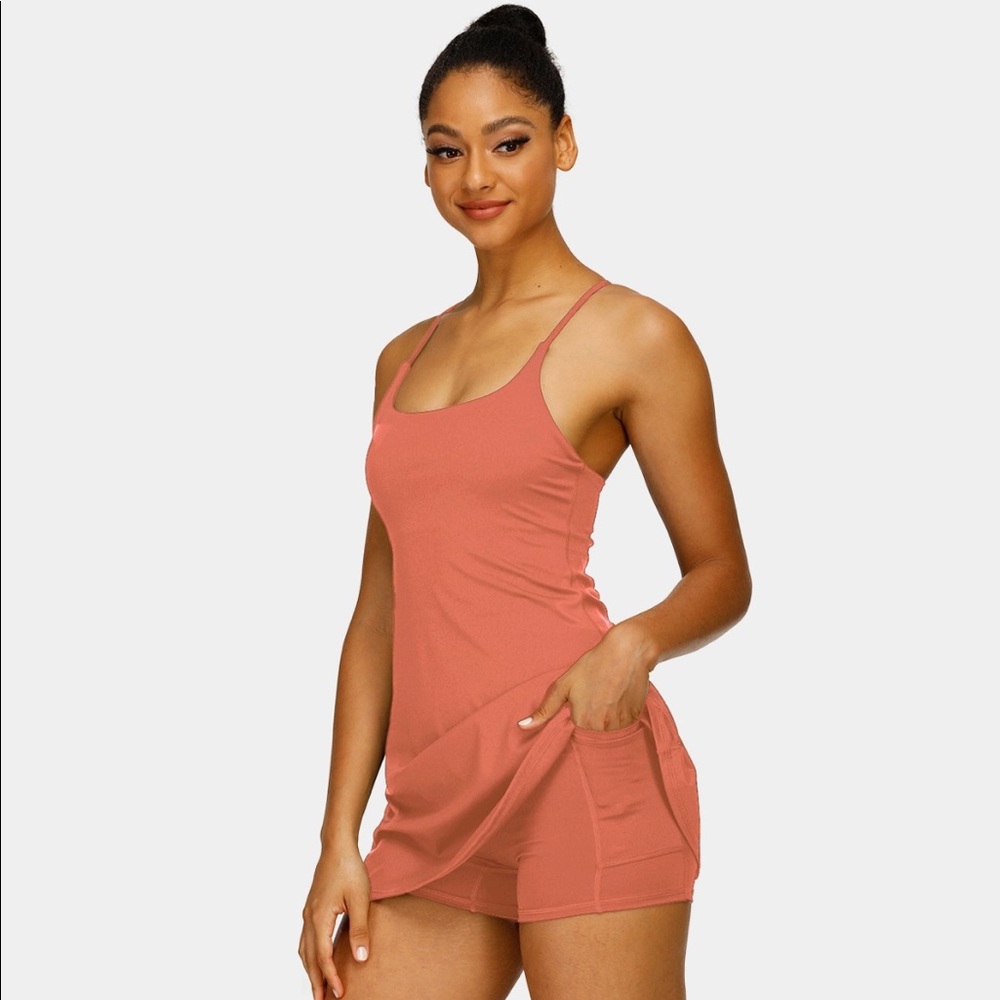 NWT Halara Everyday 2-1 Activity Dress blush sz S